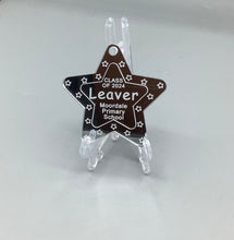 Load image into Gallery viewer, School Leavers engraved Medal Star shape personalised Blank