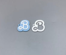 Load image into Gallery viewer, Initial Letter keyring swirl font blank