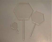 Load image into Gallery viewer, Hexagon Shaped Cake Topper Blank