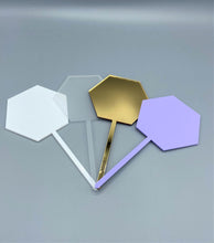 Load image into Gallery viewer, Hexagon Shaped Cake Topper Blank