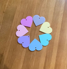 Load image into Gallery viewer, Vertical Pastel Acrylic Heart Bunting