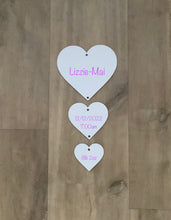 Load image into Gallery viewer, Vertical Pastel Acrylic Heart Bunting