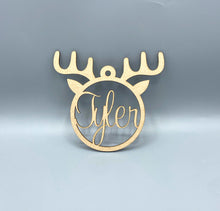 Load image into Gallery viewer, Personalised Antler Bauble Blank
