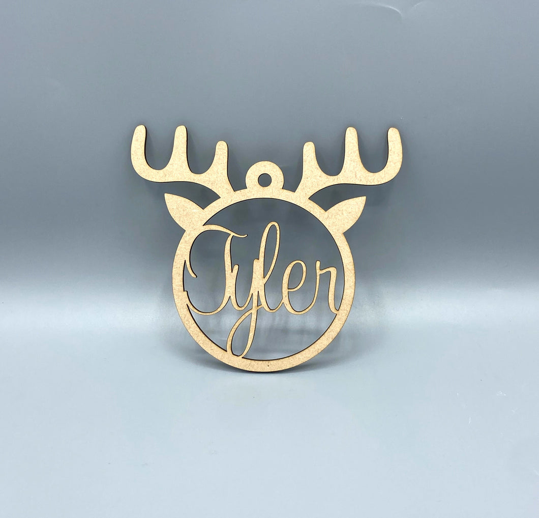 Personalised Antler Bauble Blank