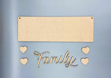 Load image into Gallery viewer, MDF 3D hanging Family Sign Blank
