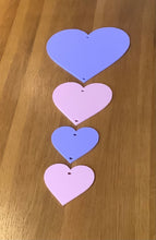 Load image into Gallery viewer, Vertical Pastel Acrylic Heart Bunting
