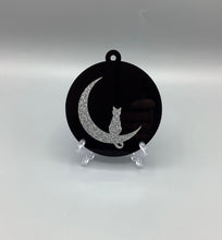 Load image into Gallery viewer, Cat On Moon Memorial Bauble Blank
