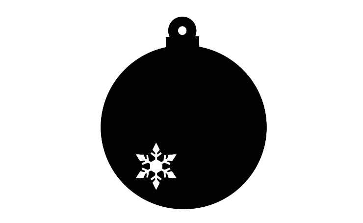 Snowflake Cut Out Christmas Bauble Blank