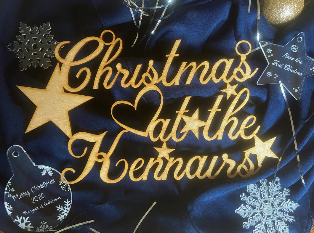 Personalised Christmas Hanging Sign